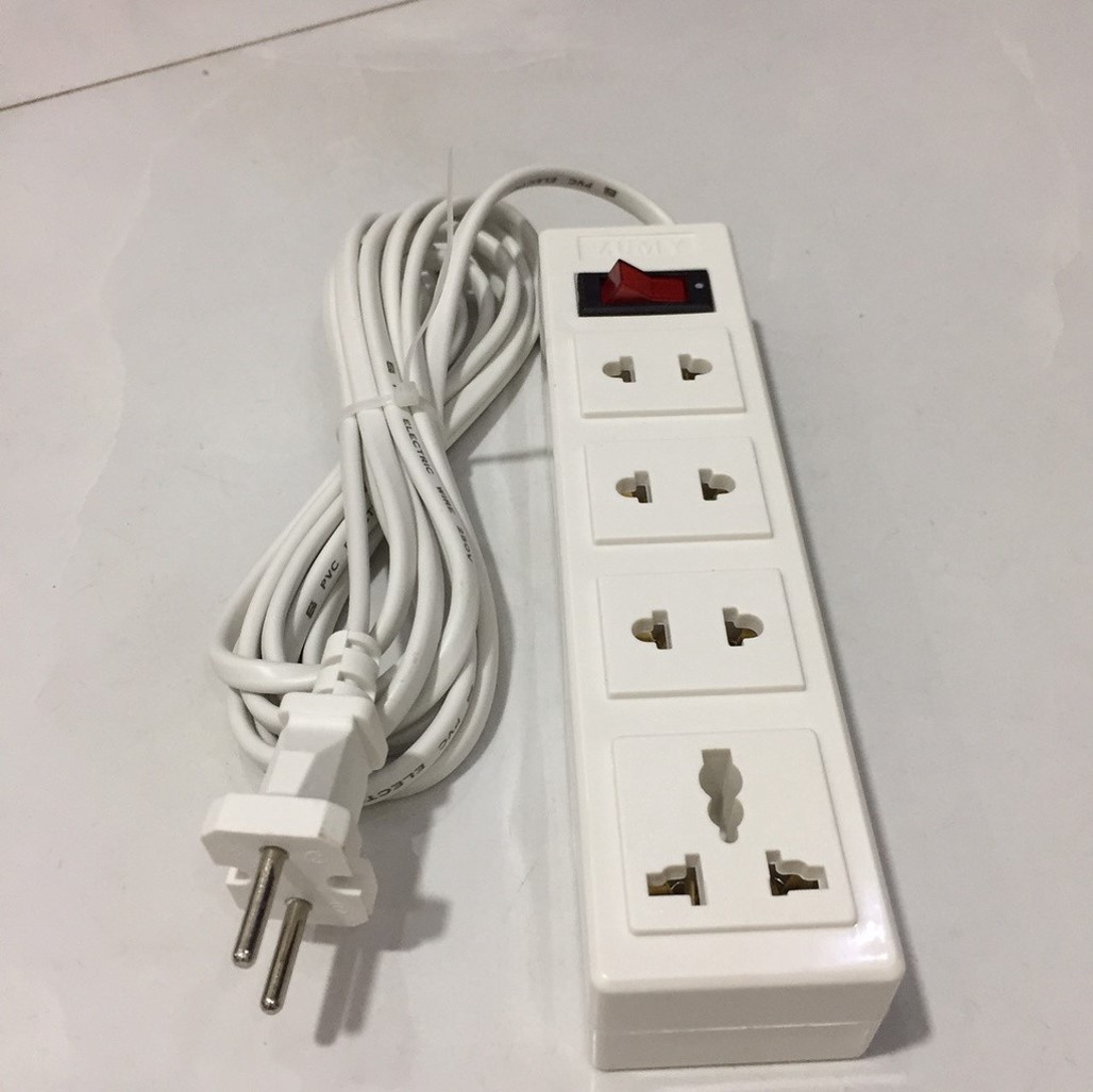 Ổ điện HATO - 4 lỗ 1 công tắc
