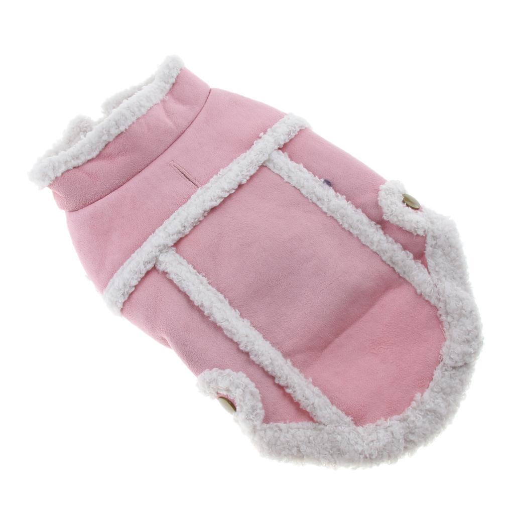 Autumn Winter Warm Pet Dog Clothes Plush Collar Coat Pet Vest Clothing