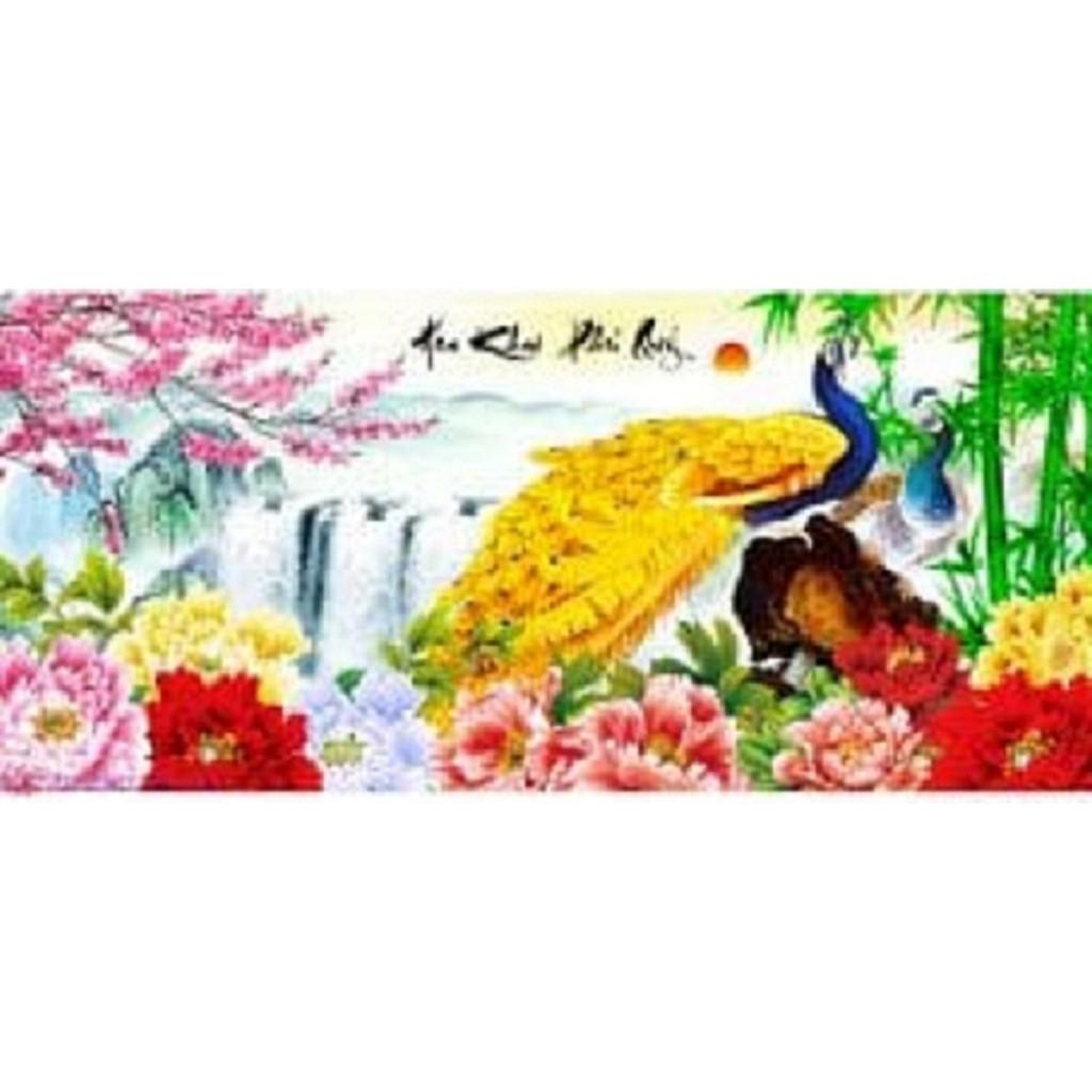 Tranh thêu chữ thập Phú Quý mãn đường - LV3163