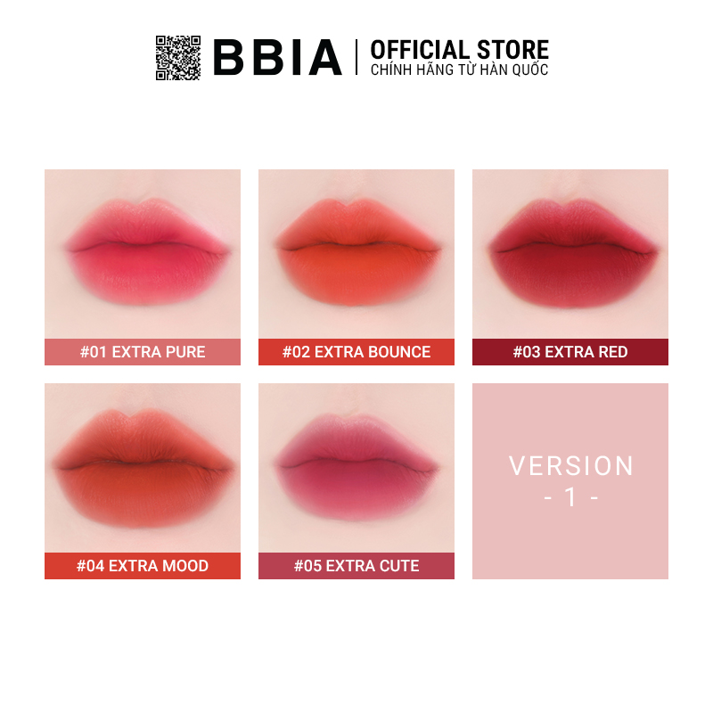 Bbia Last Velvet Tint - V Edition - Version 1 (5 màu) 5g Bbia Official Store