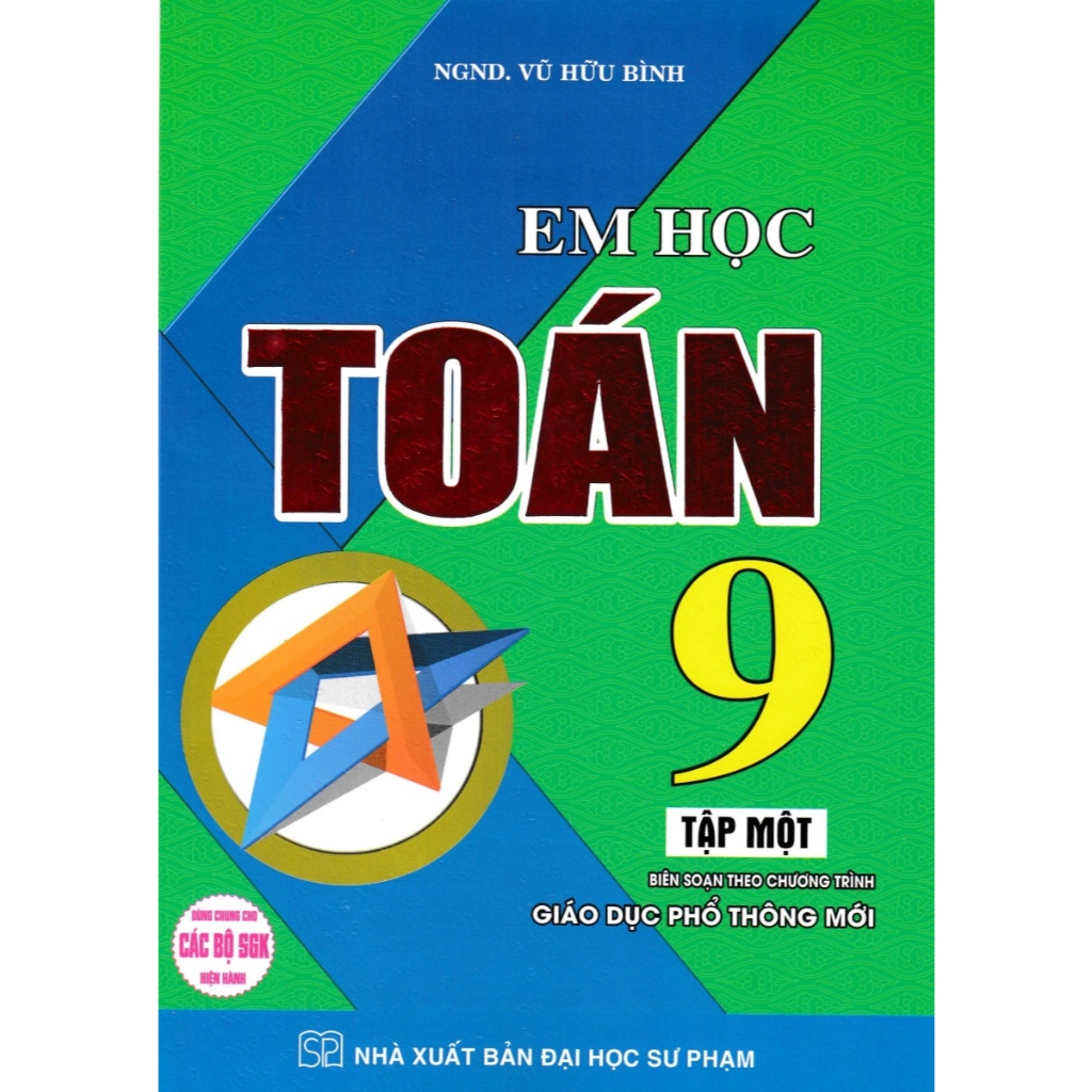 Sách - Combo Em Học Toán Lớp 9 Tập 1 + 2 (Dùng Chung Cho Các Bộ SGK Hiện Hành) (Bộ 2 Cuốn)HA