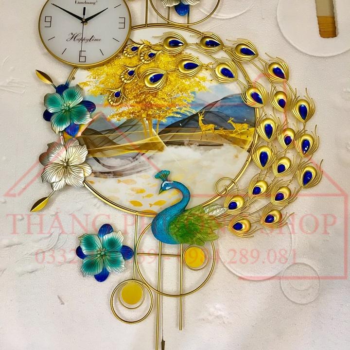 Đồng Hồ Treo Tường, Đồng Hồ Trang Trí Bản Nhạc Khổng Tước TP-045-1