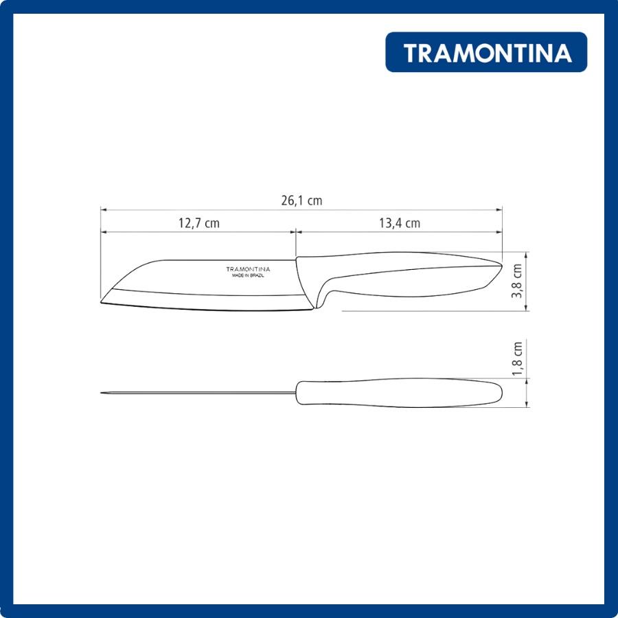 Dao Hoa Quả Tramontina Plenus Chiều Dài Lưỡi 13Cm Cán Nhựa Thép Không Gỉ Siêu Sắc Bén Sản Xuất Tại Brazil