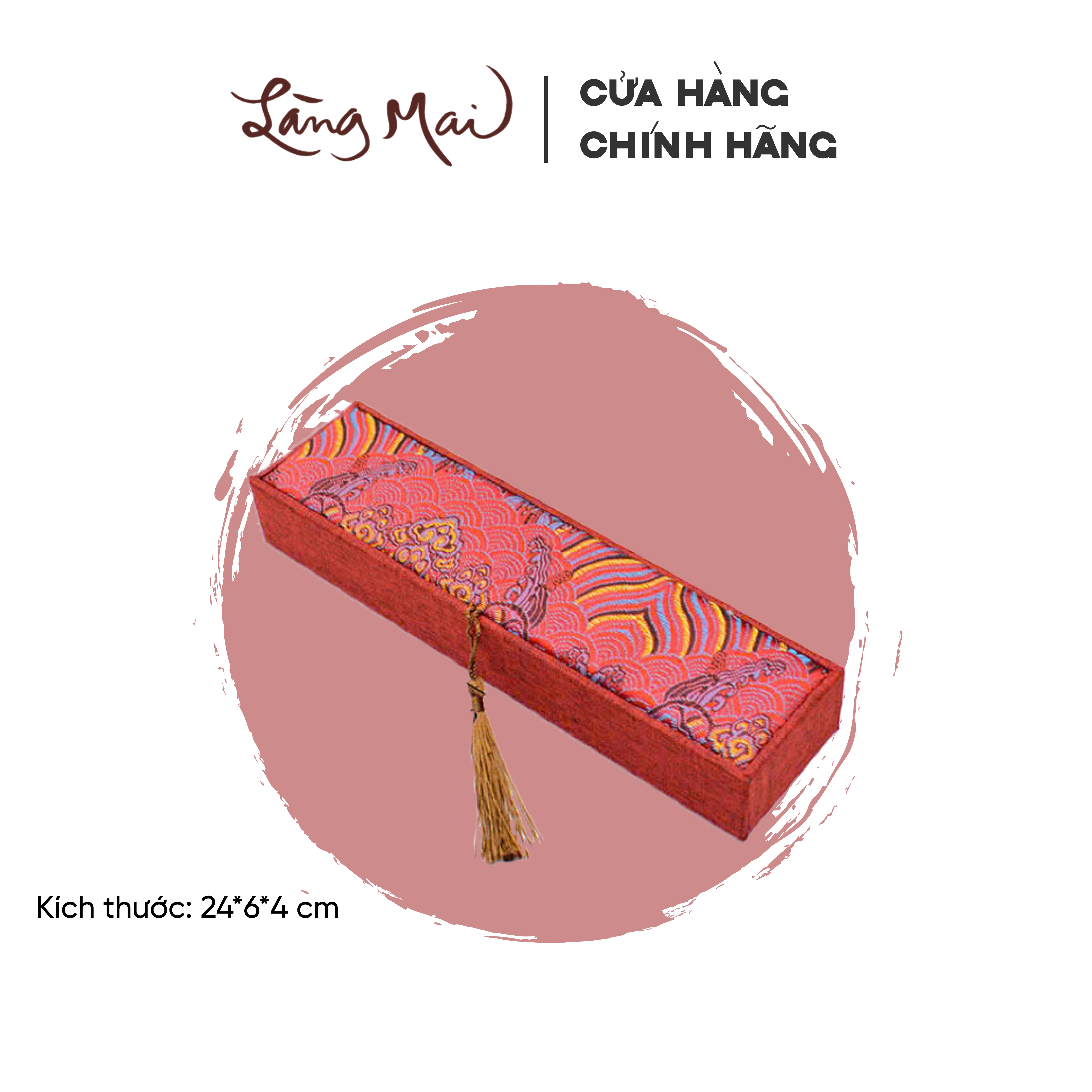 Hộp Gấm Thêu Đựng Trang Sức Vòng Tay Cổ Xưa – Hộp Vải Gấm Cao Cấp