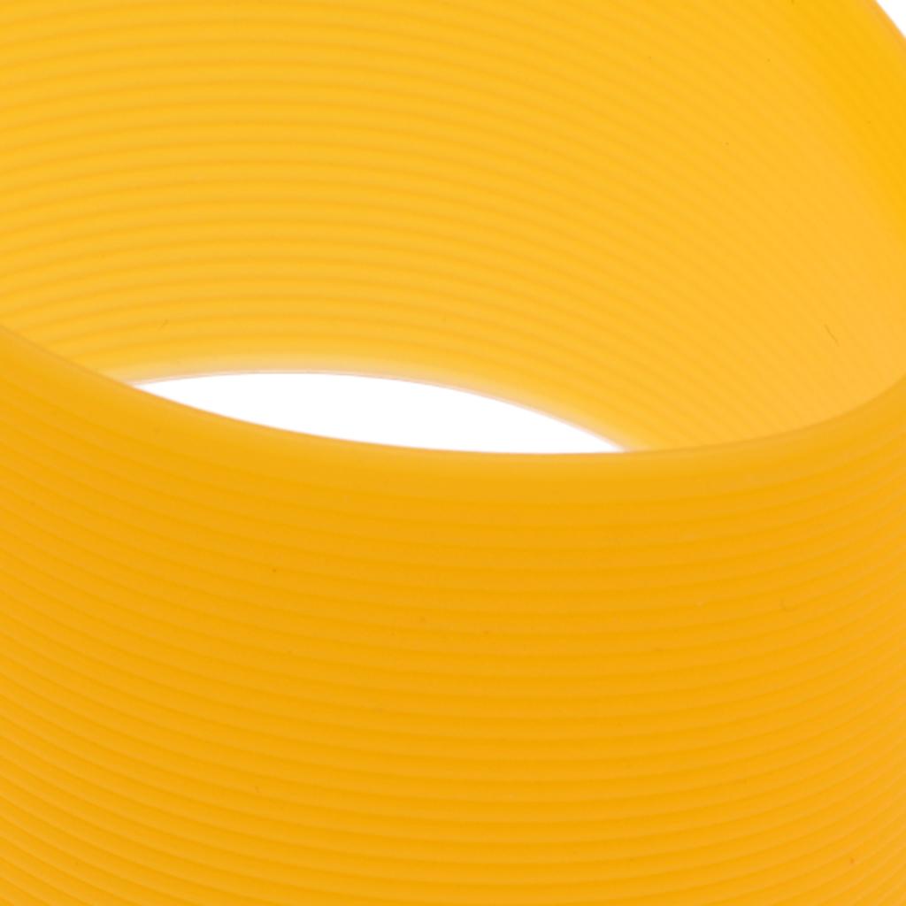 2xOutdoor Silicone Round Non-slip Water Bottle Mug Cup Sleeve Cover orange