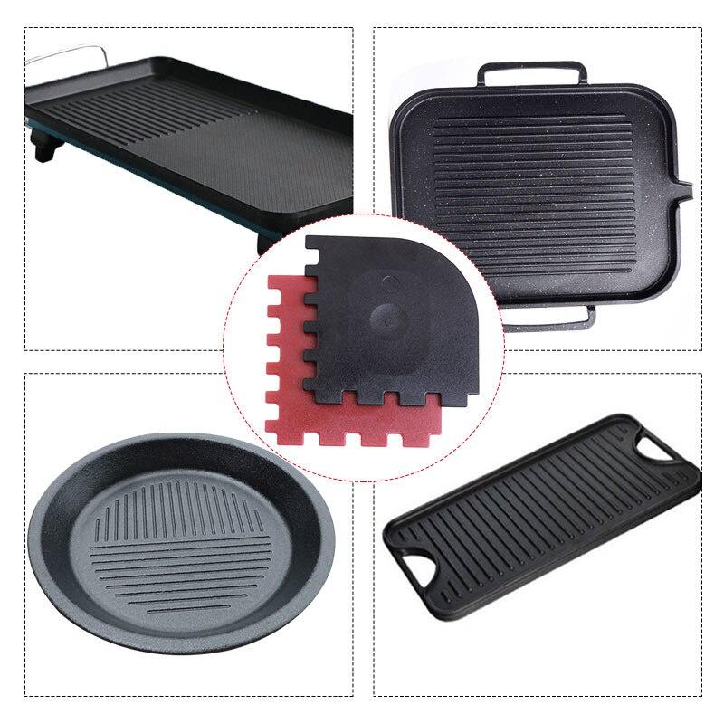 2pcs Grill Pan Scrapers Oil Scraper Cast Iron Skillets Frying Pan Cleaners Cast Iron Pot Anti-scratch Cleaning Spatula BBQ Tools
