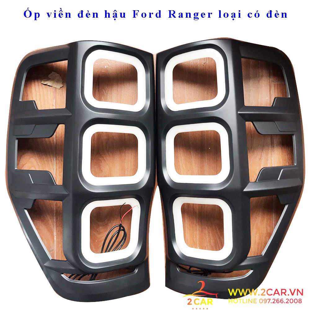 Ốp viền đèn Pha, Hậu xe Ford Ranger 2015-2021 có đèn LED siêu sáng, siêu đẹp