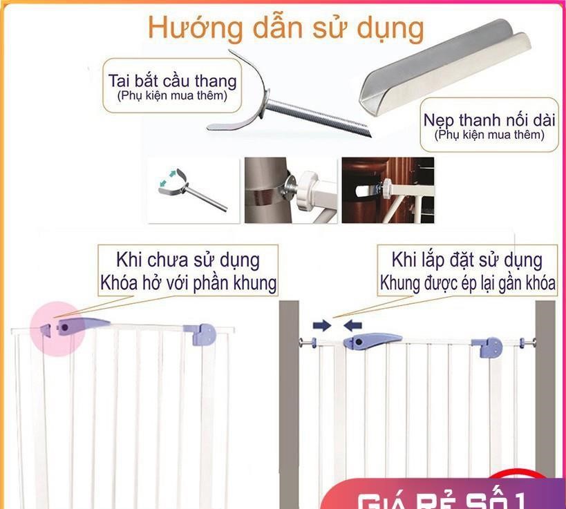 Thanh nối mở rộng cho thanh chắn cửa, chắn cầu thang