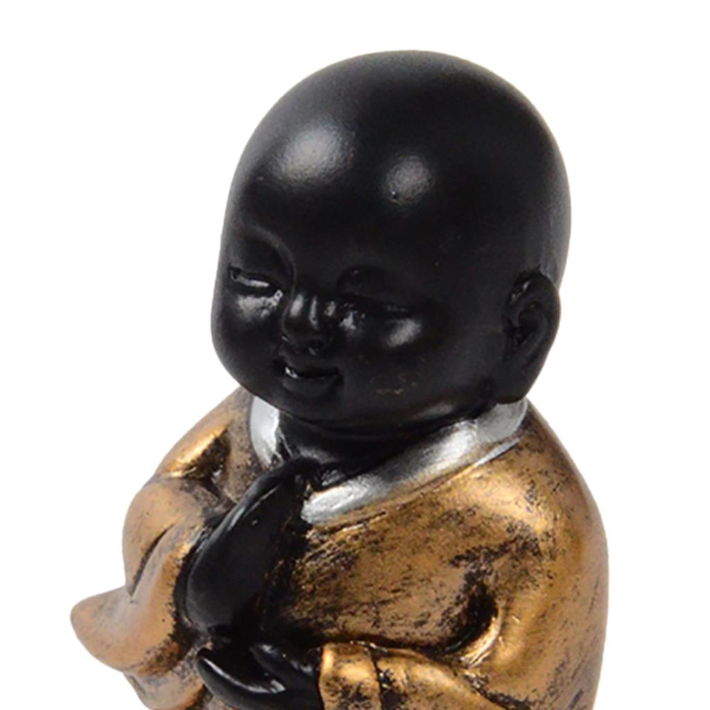 Resin Buddha Statue Monk Figurine Tea pet Ornaments