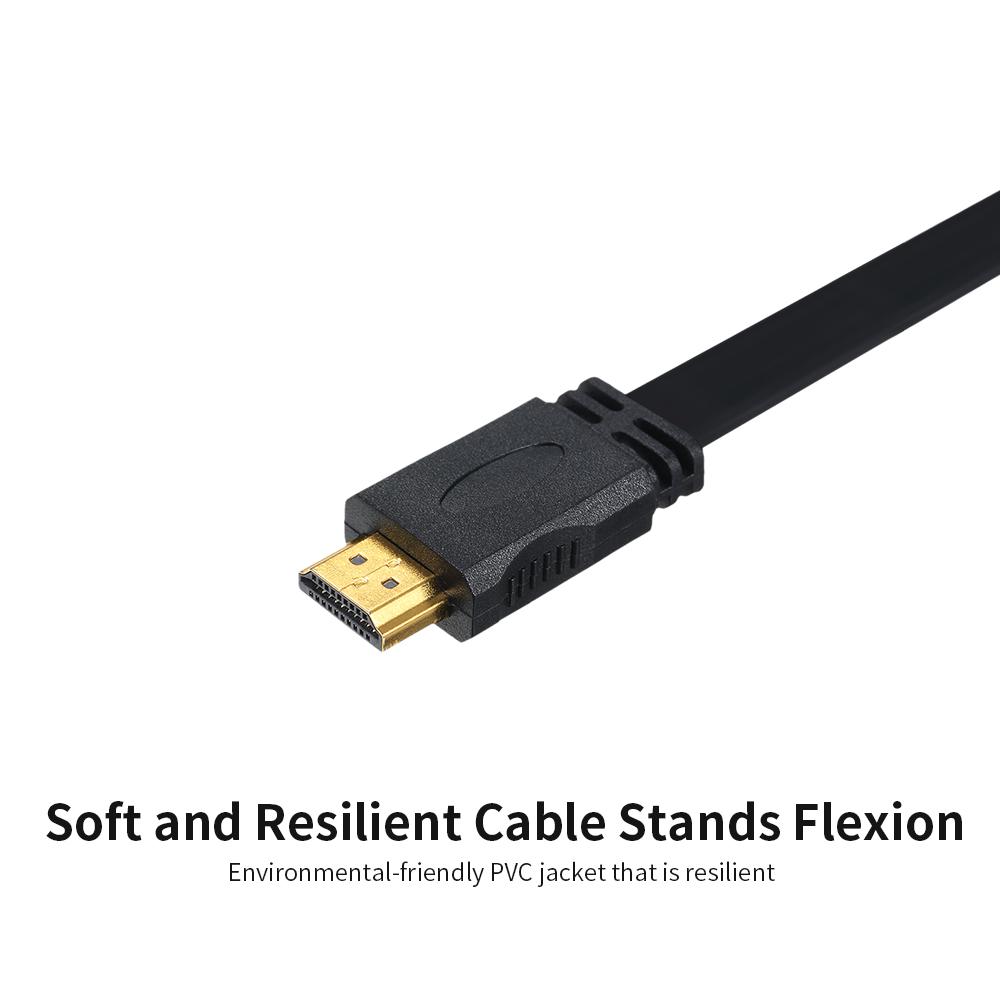 HD Cable High Speed 4K 3D Gold-plated Connectors Support 1080P for PC Laptop  Projector TV DVD 0.5m/1.64ft