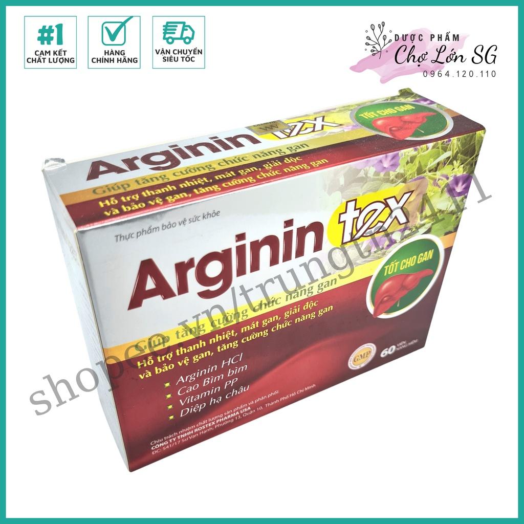 Combo 2 Hộp Viên uống mát gan ARGININ TEX giảm tổn thương gan do bia rượu - Hộp 60 viên