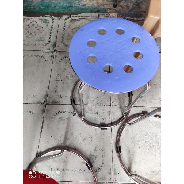 Ghế đôn inox mặt nhựa cao cấp