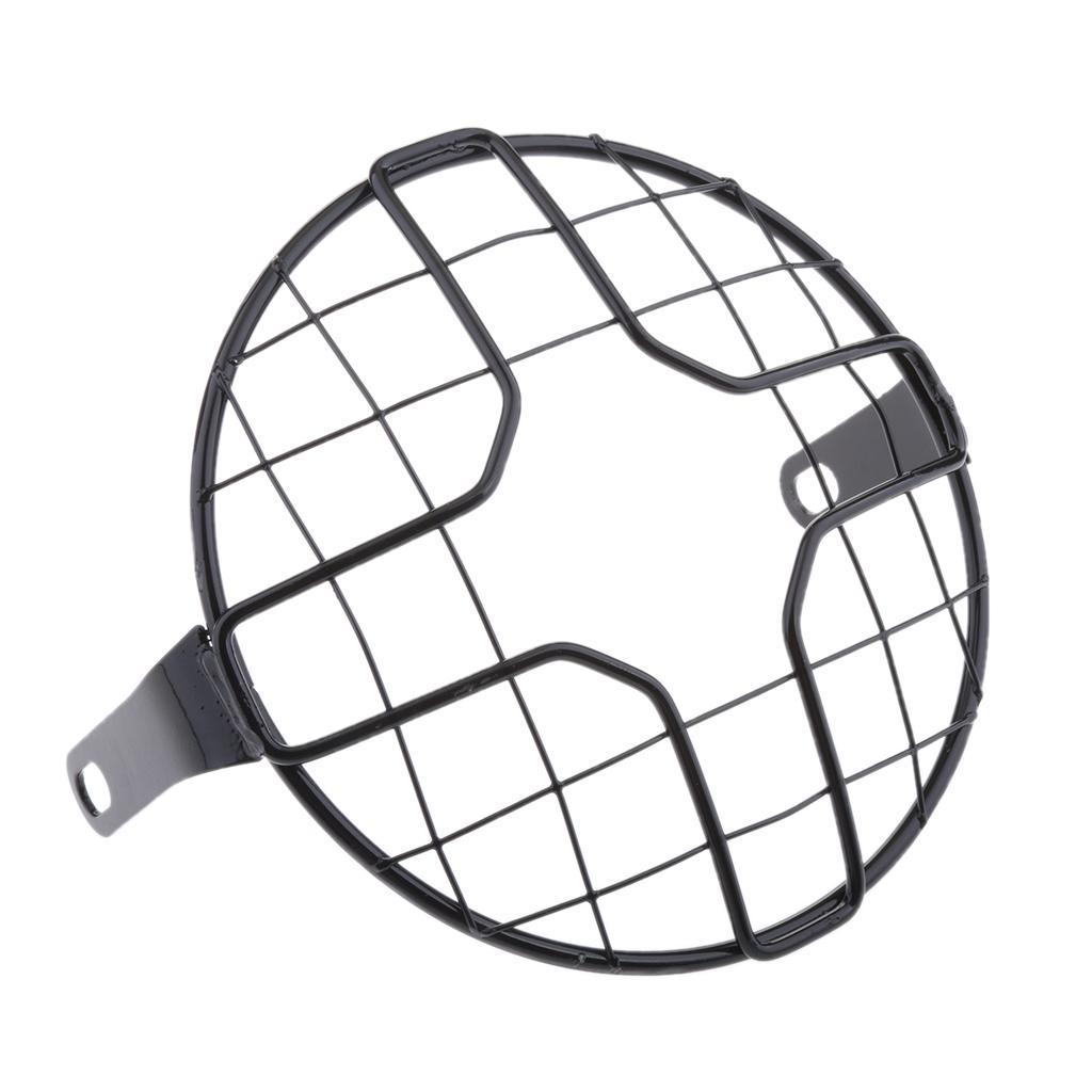 150mm Universal Motorcycle Retro Mesh Headlight Protector Guard Cover