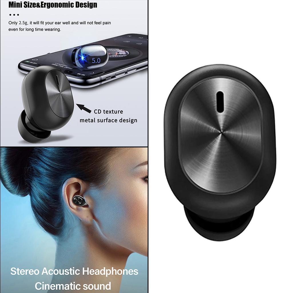 2X Single Bluetooth 5.0  Wireless Earphone Headset Headphone with Mic