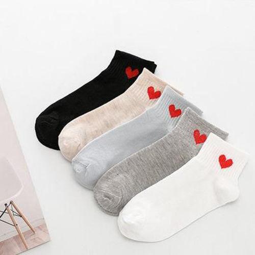 Combo 5 đôi tất vớ trái tim hàn quốc unisex TN07