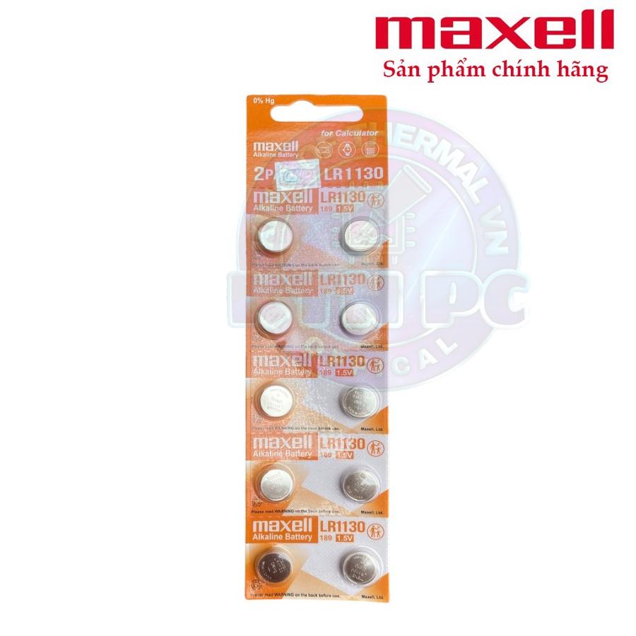 Pin Maxell LR41 / LR44 / LR1130 Lithium 1.5V - Made In Japan