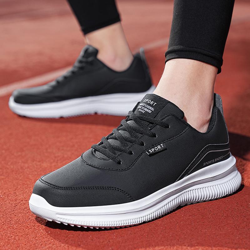 2022 Mới Nam Thời Trang Nam Giày Hơi Chống Thấm Nước Nam Thể Thao Ngoài Trời Nhẹ Chạy Bộ Color: AllBlack Shoe Size: 44