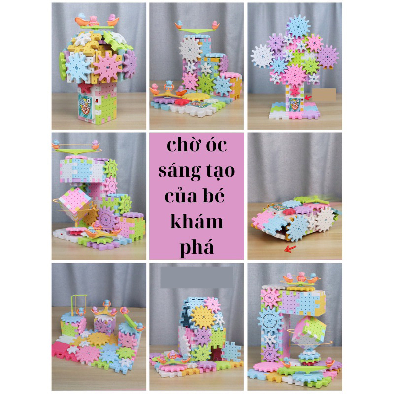 Bộ Đồ Chơi Xếp Hình Lego 135 Chi Tiết  Bánh Răng Có Thể Chuyển Động Cho Bé Tùy Ý Sáng Tạo Theo Ý Thích