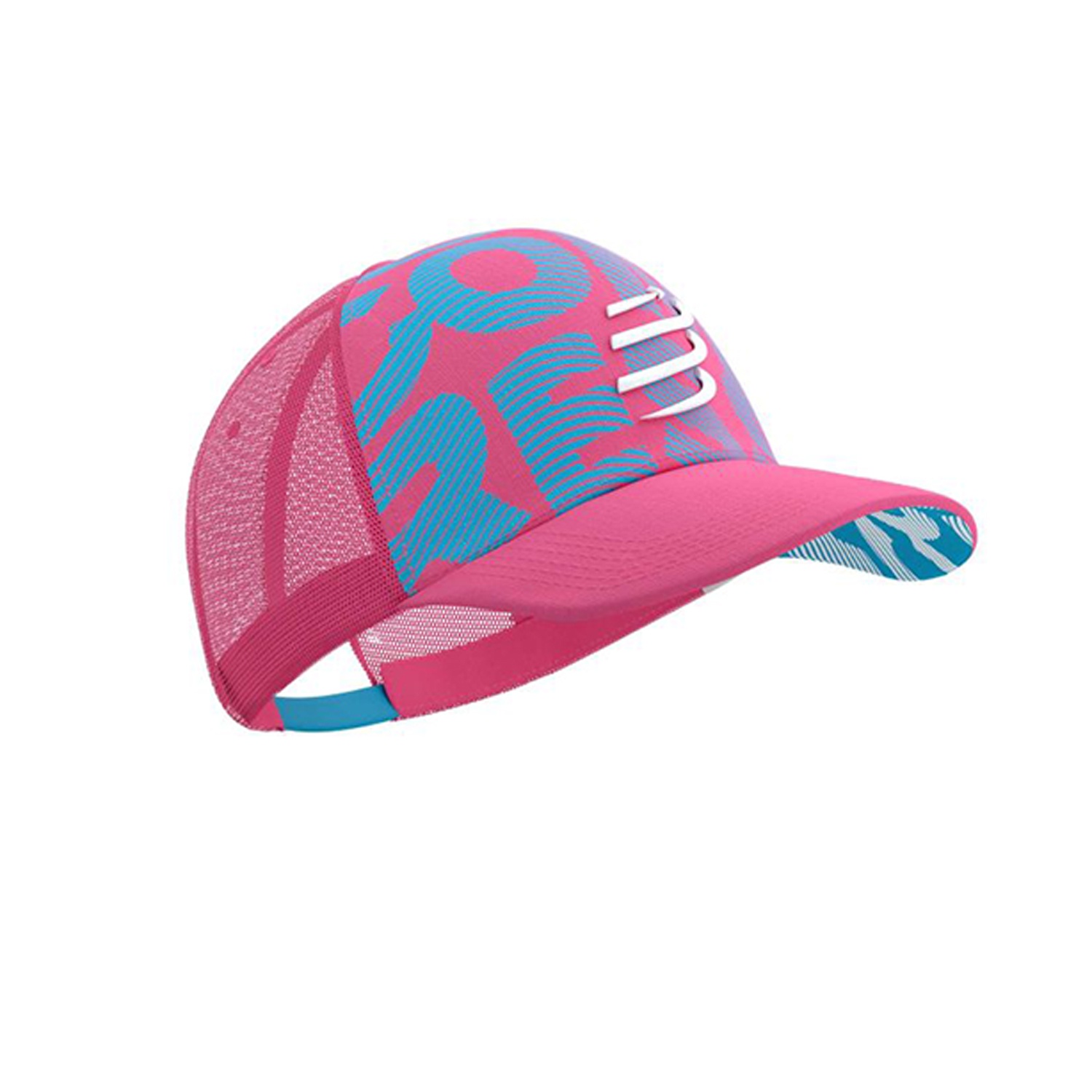 Mũ Chạy Bộ Compres Trucker Cap - Hot Pink/Hawaiian Ocean