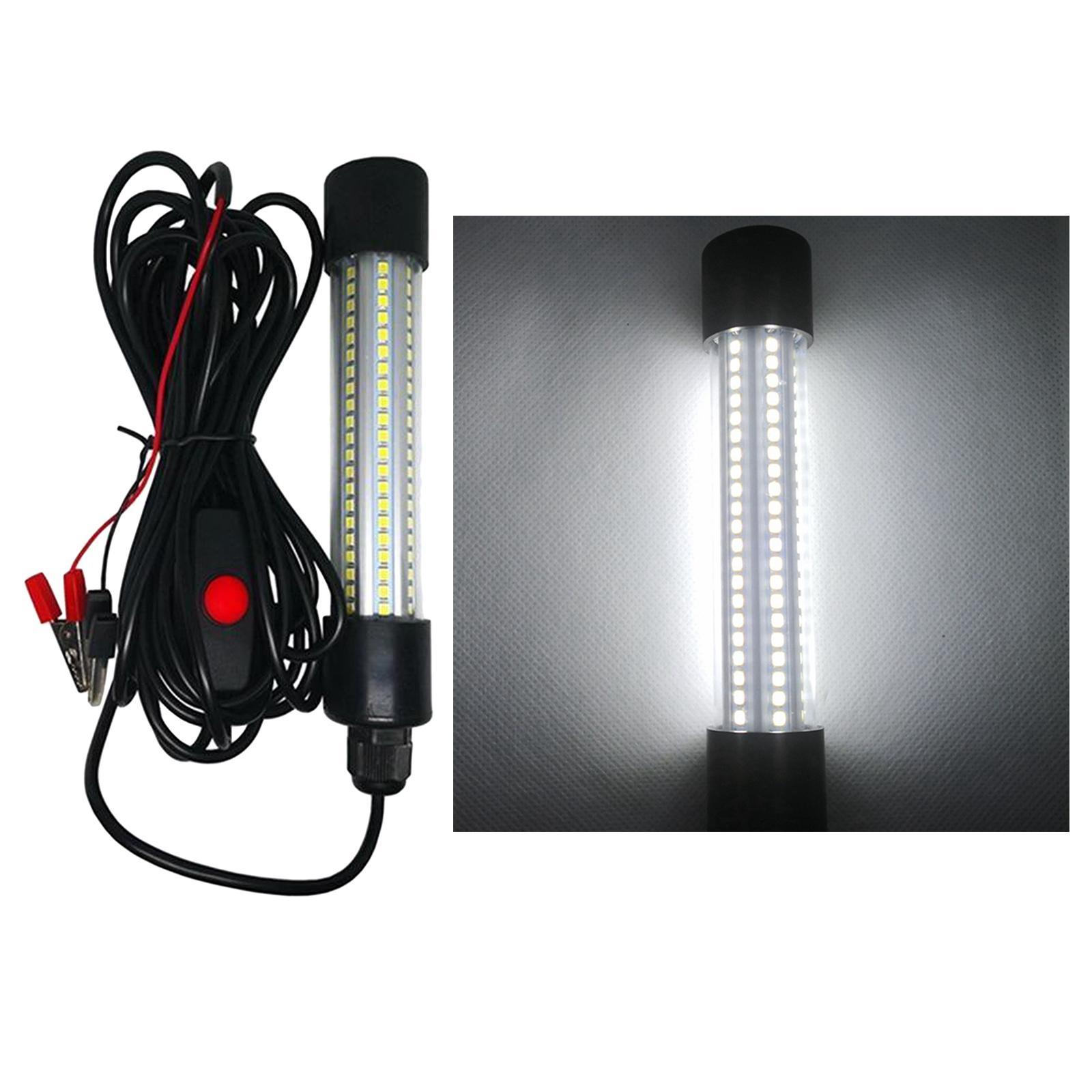 12V LED Underwater Submersible Fishing Light Squid Attract Lamp White