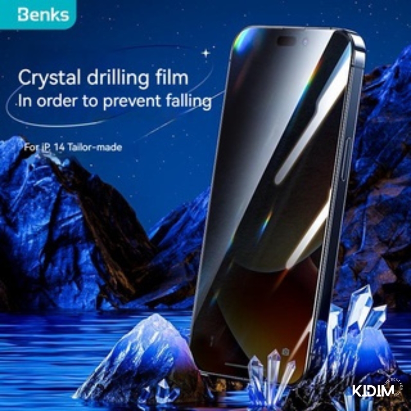 Kính Cường Lực Benks Curved 0.3mm 3D chống nhìn trộm cho iPhone14 Pro Max/14 Pro/14 Plus/ 14 - Hàng chính hãng