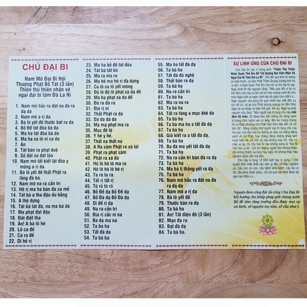 Tờ Chú Đại Bi