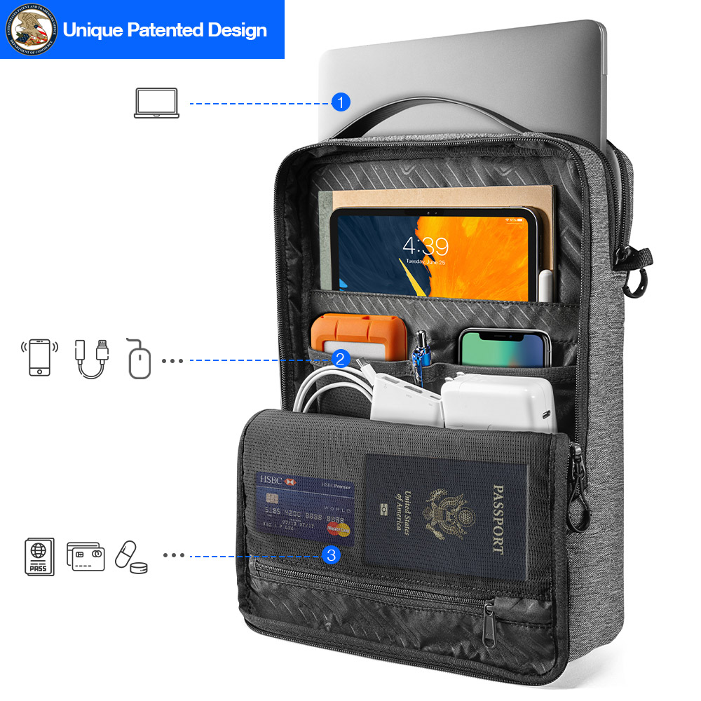 Túi đeo chéo/balo Tomtoc Laptop 15”, 16” H14-E02D