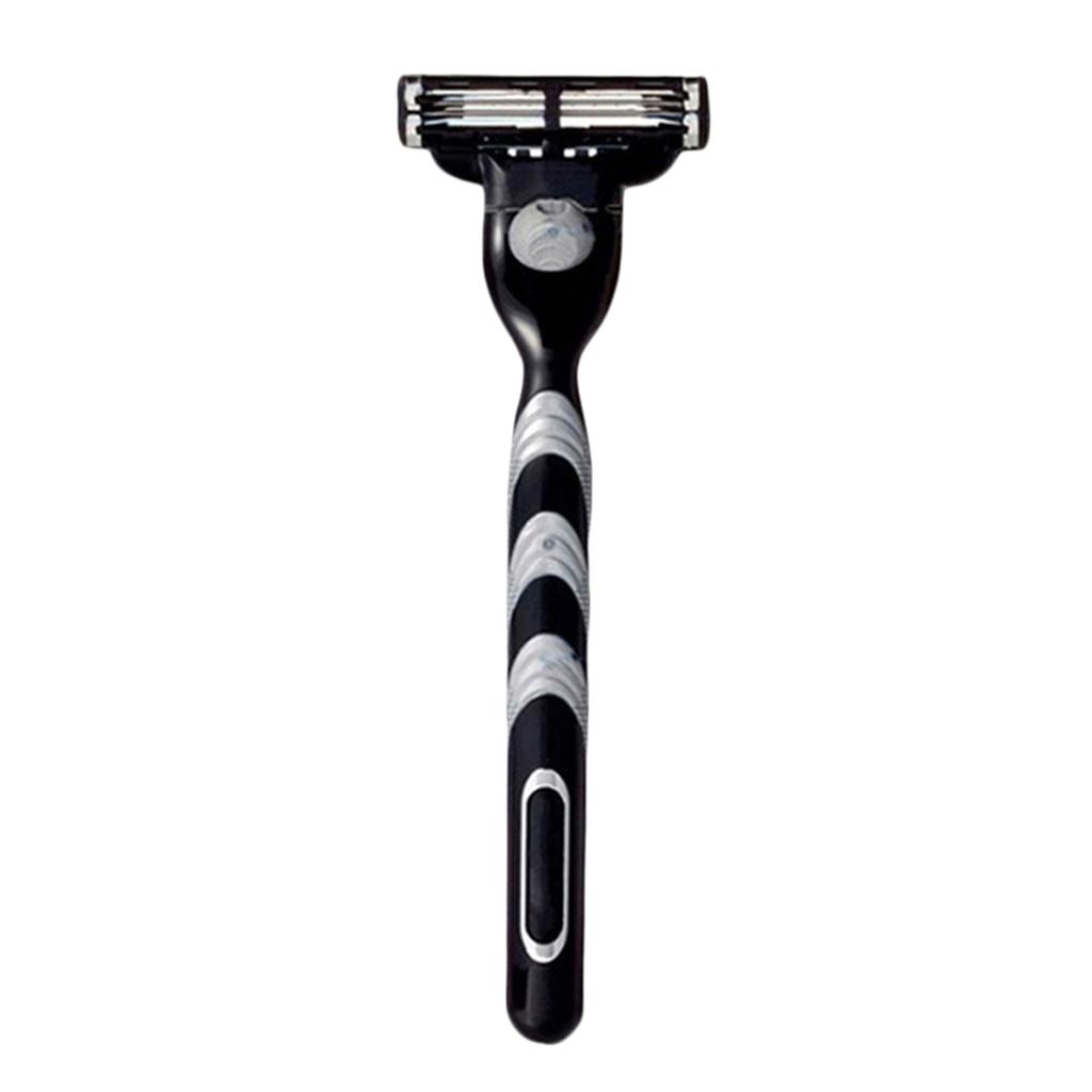Manual Beard Shaver Razors Hair Shaving Trimmer + 12 Pcs 3 Layer Blade Heads