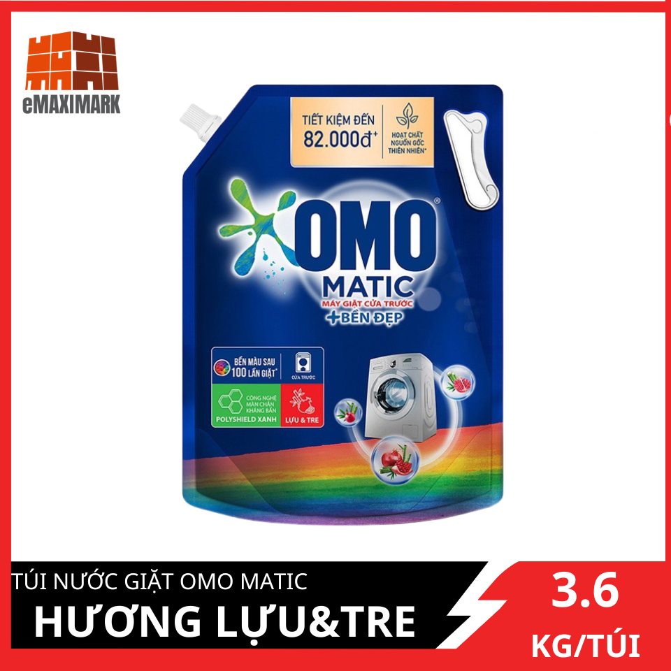 Nước giặt OMO Cửa trước Bền Đẹp 3.6kg