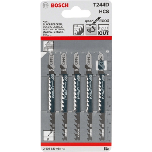 Lưỡi cưa lọng Bosch T 244 D - Gỗ (bộ 5 lưỡi)