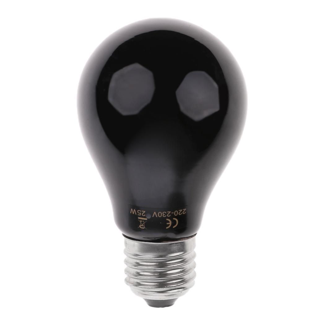 Glass Pet Heating Lamp Winter Heat Emitter Lamp Bulb E27 Black