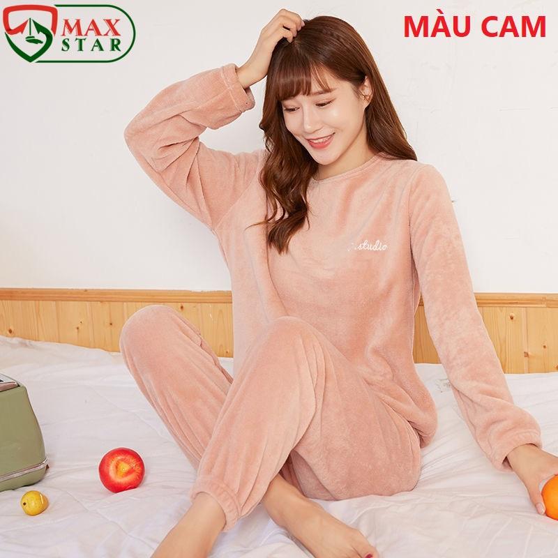 Bộ đồ ngủ nhung lót lông mùa đông nam nữ siêu đẹp siêu ấm