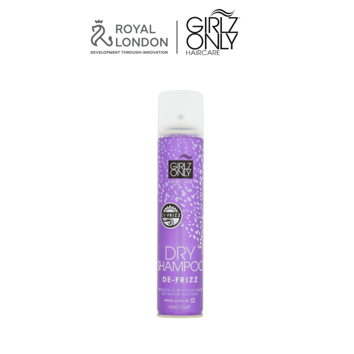 Dầu Gội Khô Girlz Only For De-Frizz 200ml (Tím)