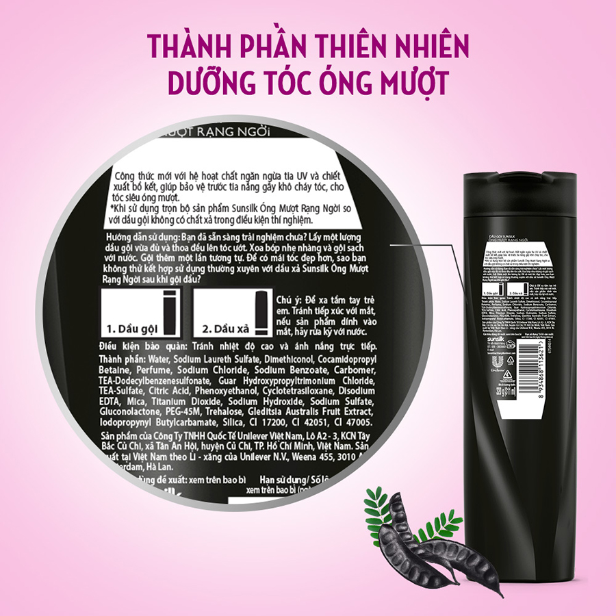 Combo Dầu Gội Sunsilk Óng Mượt Rạng Ngời 650g Và Dầu Xả Sunsilk Óng Mượt Rạng Ngời 320g