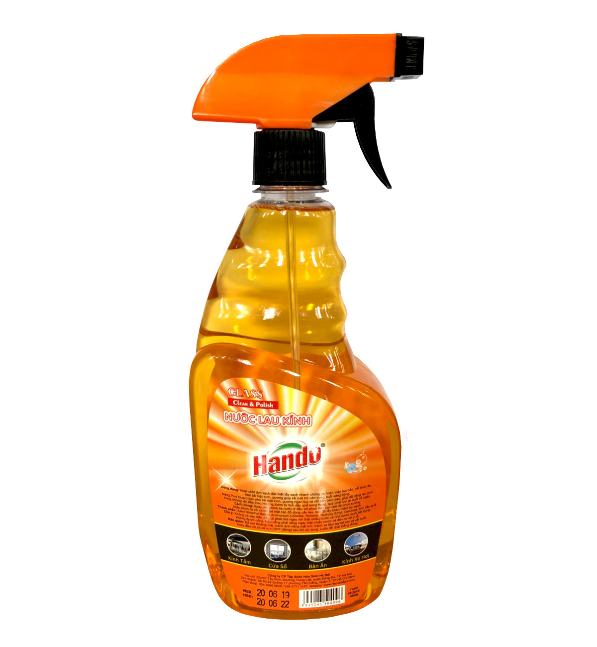 Nước Lau Kính Hando Hương Quế 600ml