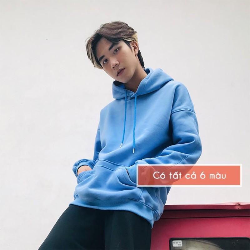 Áo hoodie nam trơn basic Wado mùa thu đông dáng unisex form rộng chất nỉ bông