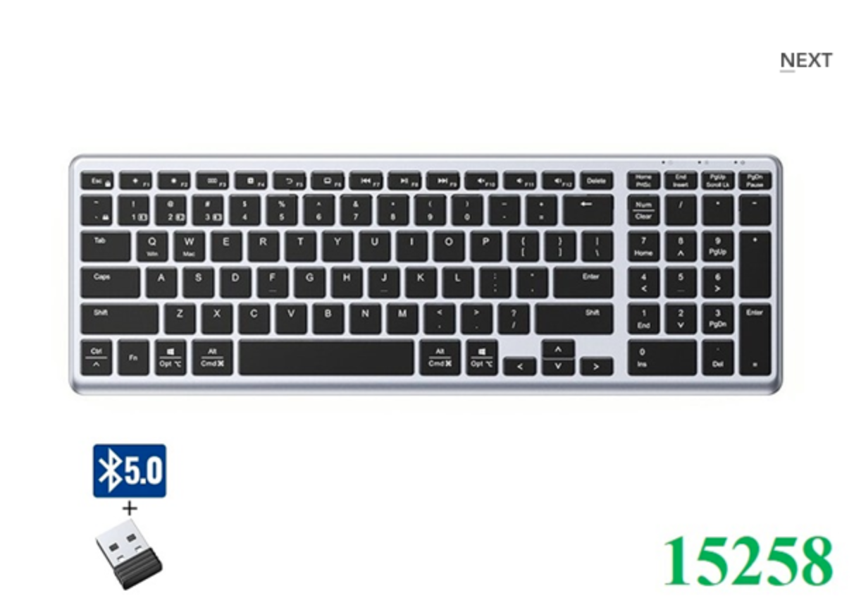 Bàn phím không dây Bluetooth + 2.4Ghz kết nối tối đa 4 thiết bị Ugreen 15258 cao cấp - Hàng chính hãng