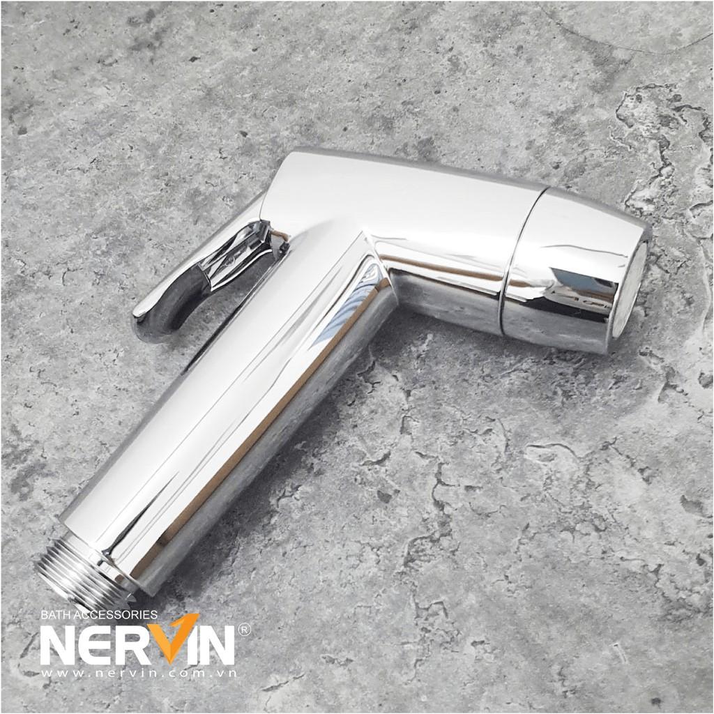 Vòi xịt vệ sinh cao cấp, kèm dây dẫn và đế cài NERVIN NV-202