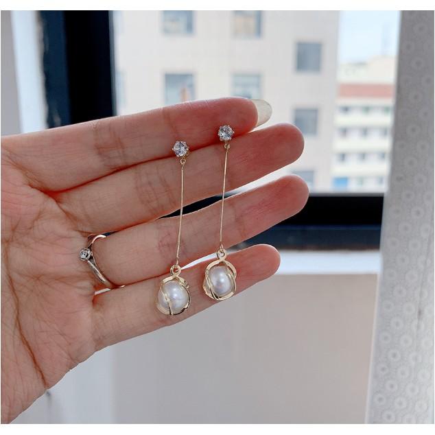 Hoa tai HẠT CHÂU BỌC KIỂU SỢI DÀI