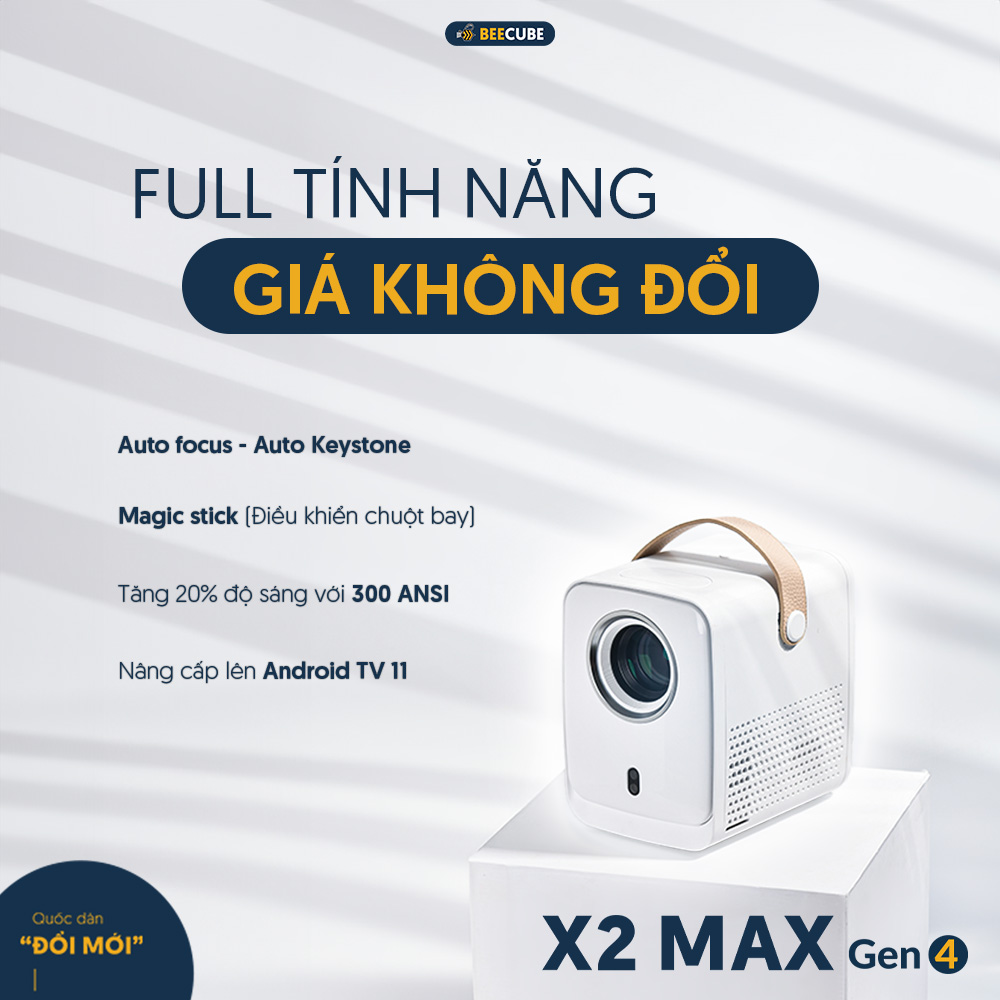 Máy Chiếu Mini BEECUBE X2 MAX GEN 4 2024 - Hàng Chính Hãng