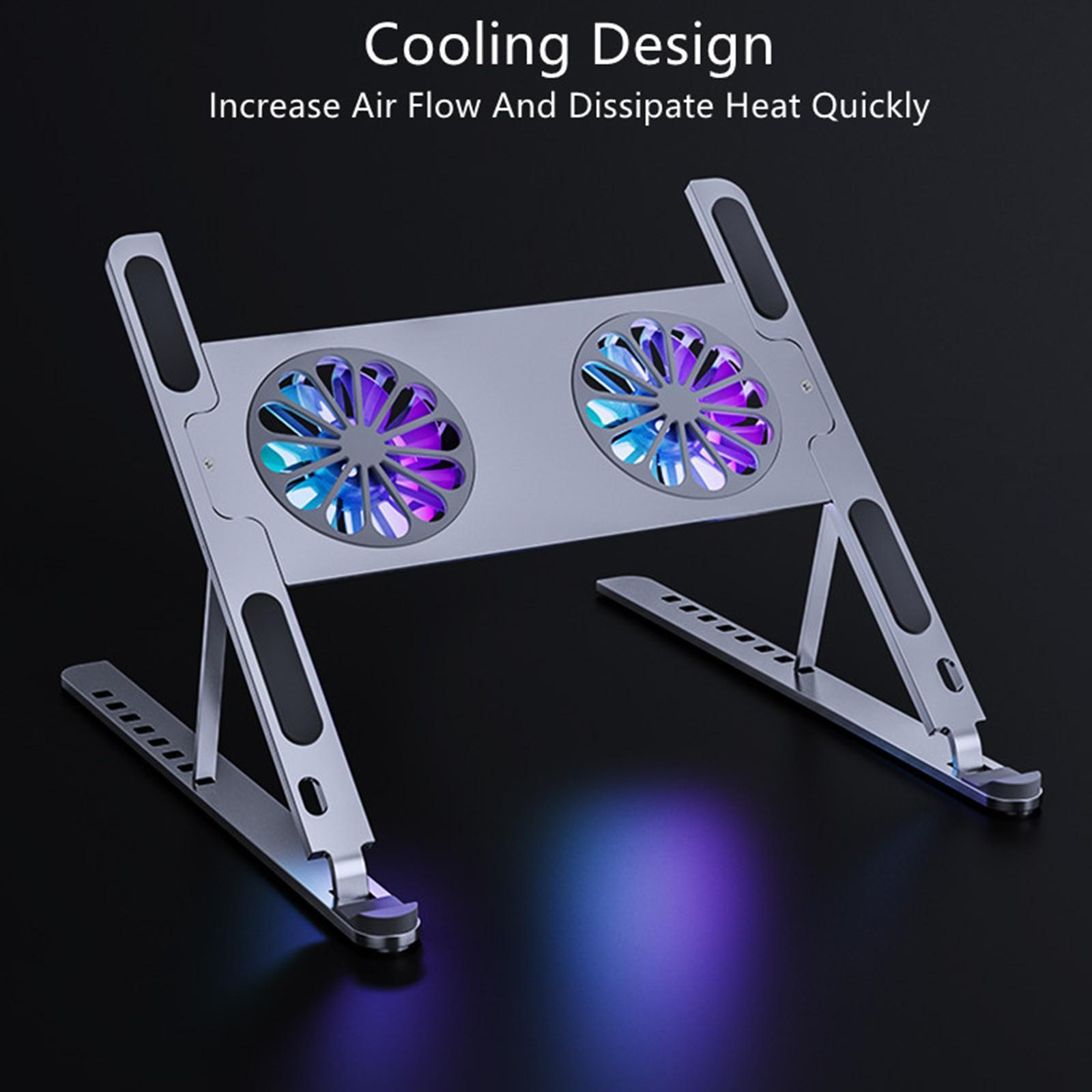Laptop Stand Portable Folding with Removable Cooling Fan for Tablet