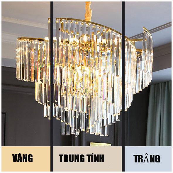 Đèn chùm Châu Âu, Đèn pha lê K9 Cao Cấp, TẶNG BÓNG LED ĐỔI MÀU, Ảnh công trình thực tế, Mã HJ2036; Trang trí phòng khách - Nhà hàng - Khách sạn