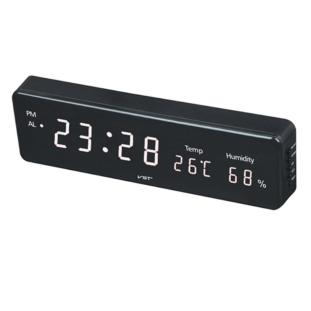 Led Digital Alarm Clock Temperature Humidity Display Clock