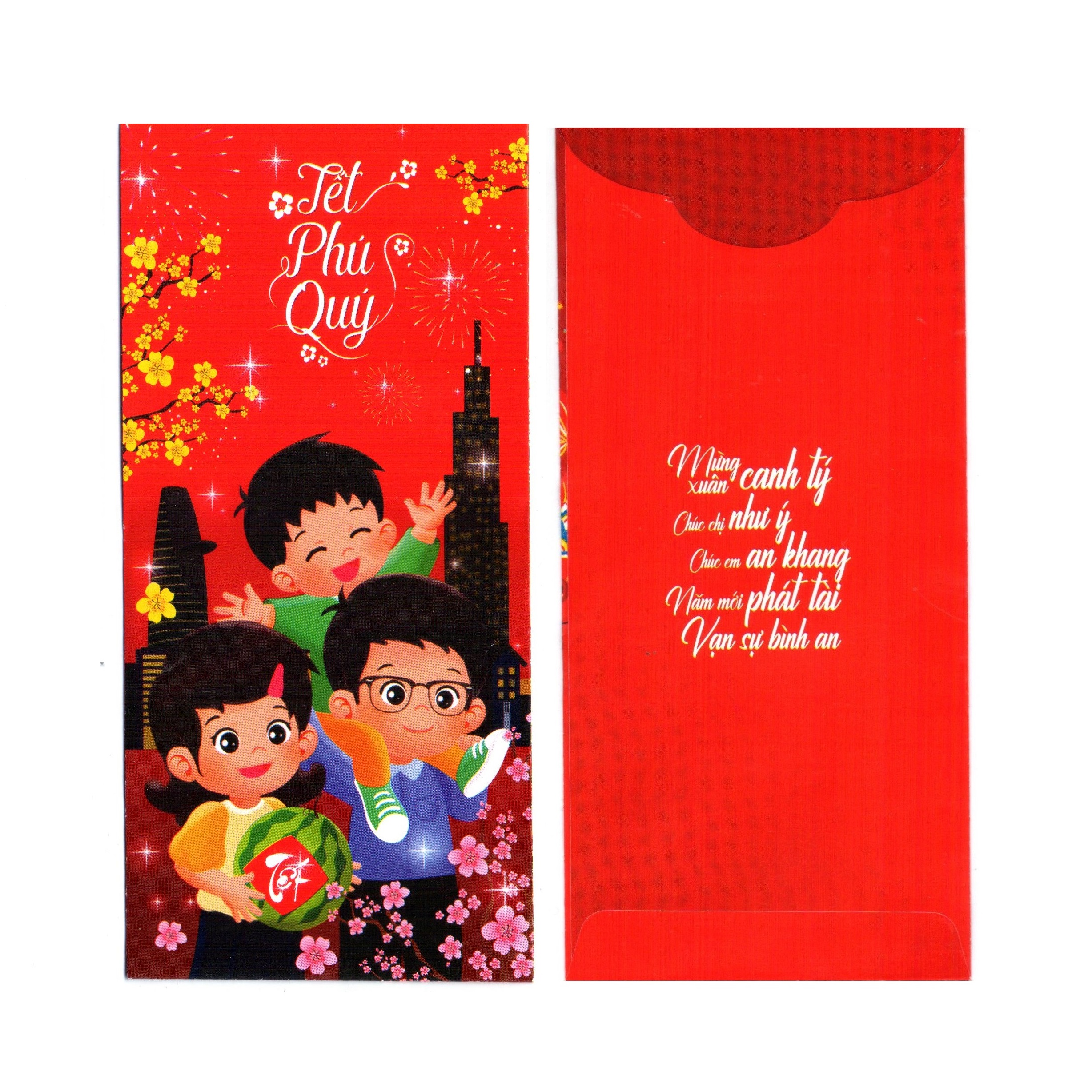 Xấp Bao Lì Xì Chúc Mừng Năm Mới - 24 bao /xấp