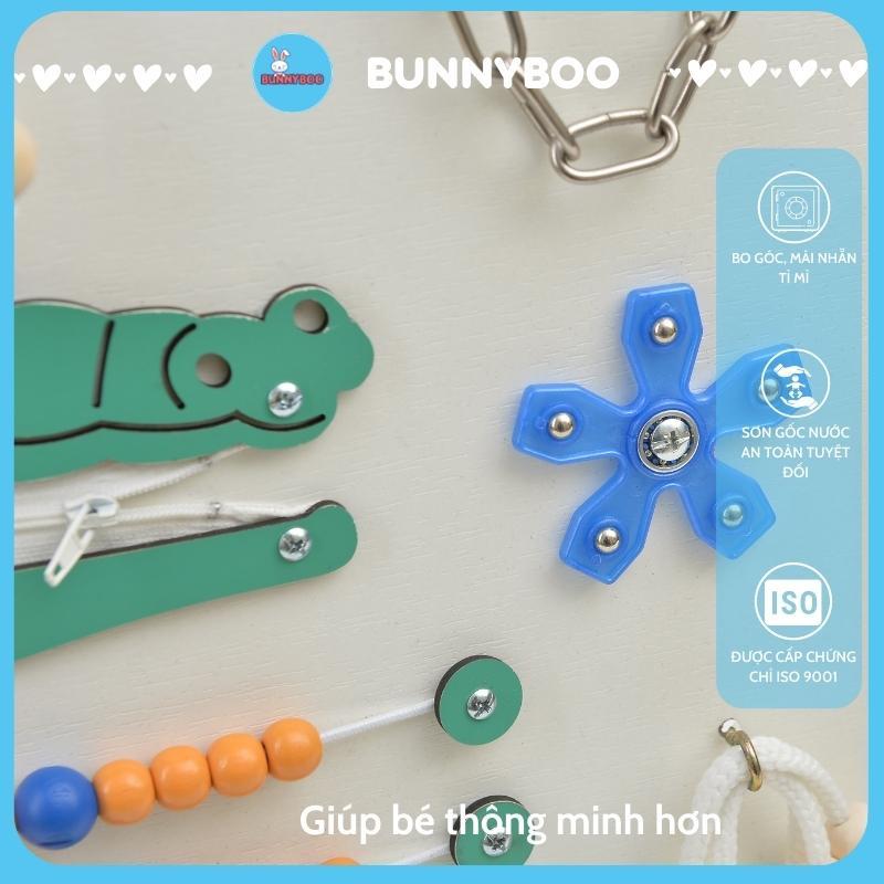 Busy board bảng bận rộn BUNNYBOO đồ chơi thông minh cho bé free gắn tên riêng