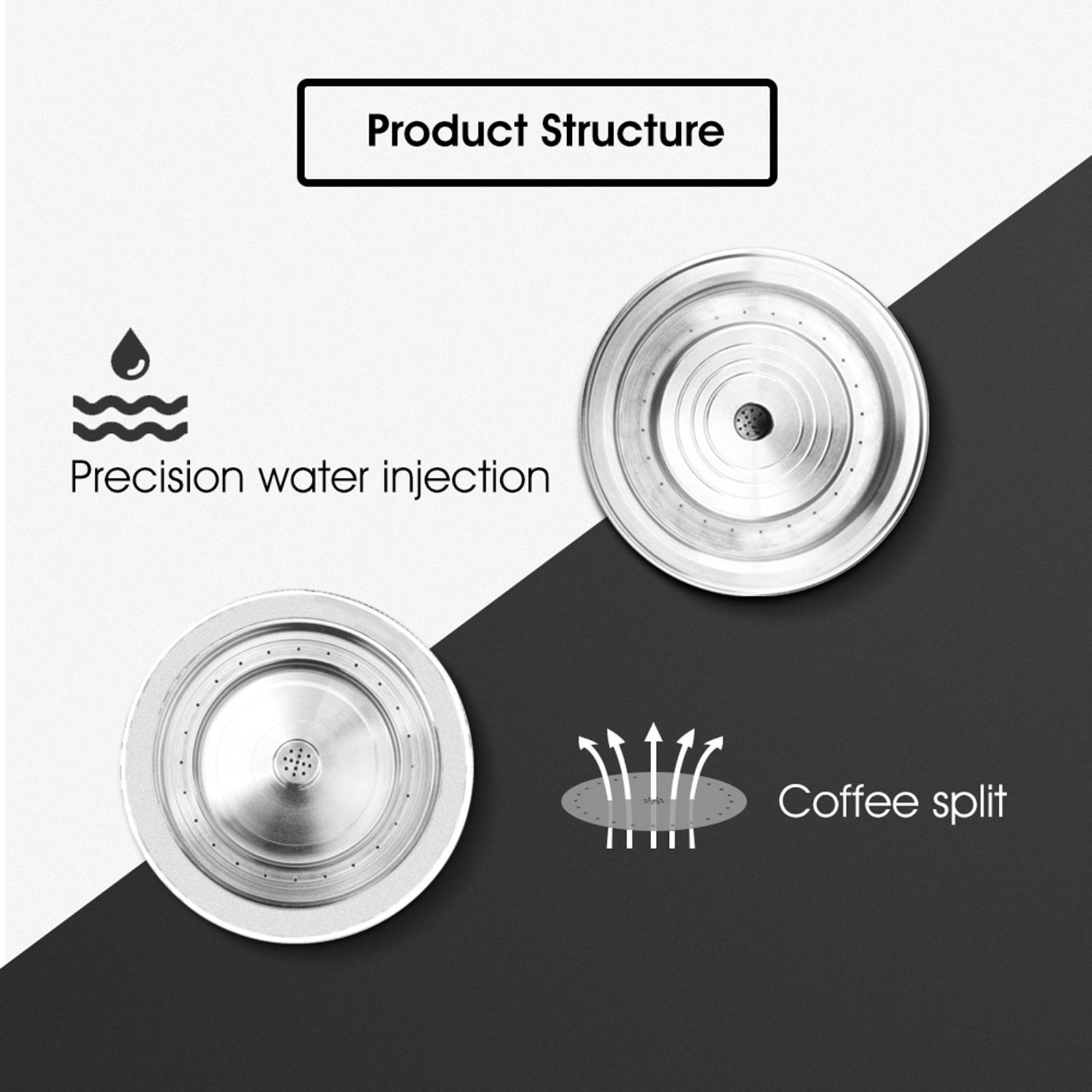 Refillable Coffee Capsule Filter, Espresso Machines Parts Stainless Steel for ENV150