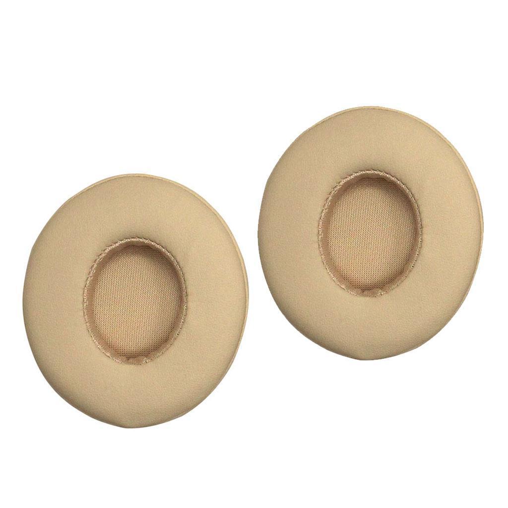 1 Pair Ear Pads Cushions Covers for Beats Solo 2 Wireless Headsets Champagne