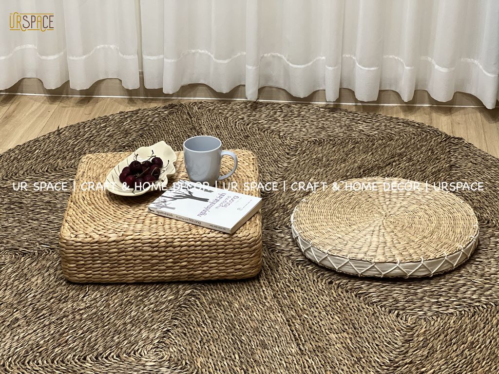 Combo Đệm ngồi bệt tròn & vuông URSPACE thân thiện môi trường / COMBO OF MEDITATION CUSHION