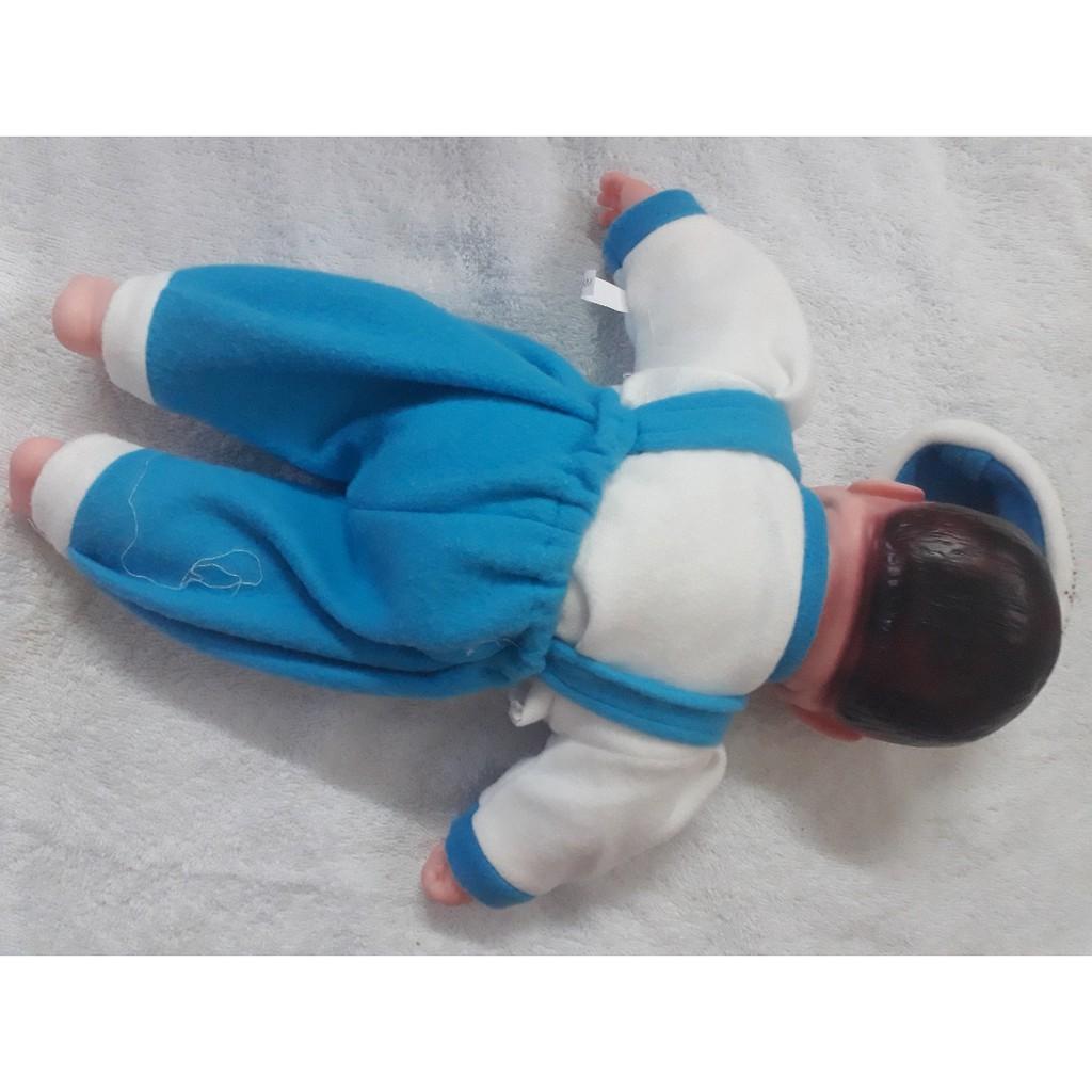 Búp bê bé trai sơ sinh biết cười, búp bê thực hành tắm bé sơ sinh trong bệnh viện dài 42 cm nặng 400 g quần áo nón thay được
