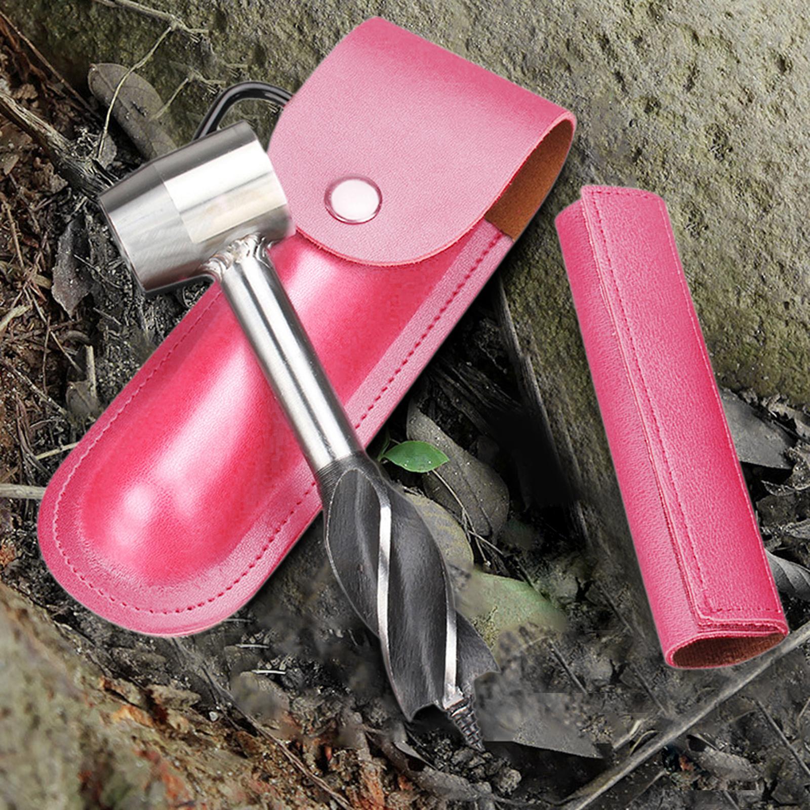 Hand Auger Drill Bit Woodworking Hand Screw Drill Camping Tool pink
